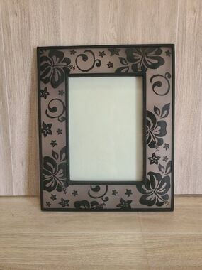 Floral Acrylic Picture Frame 5x7 Decorative Translucent Photo Frame -No Hardware